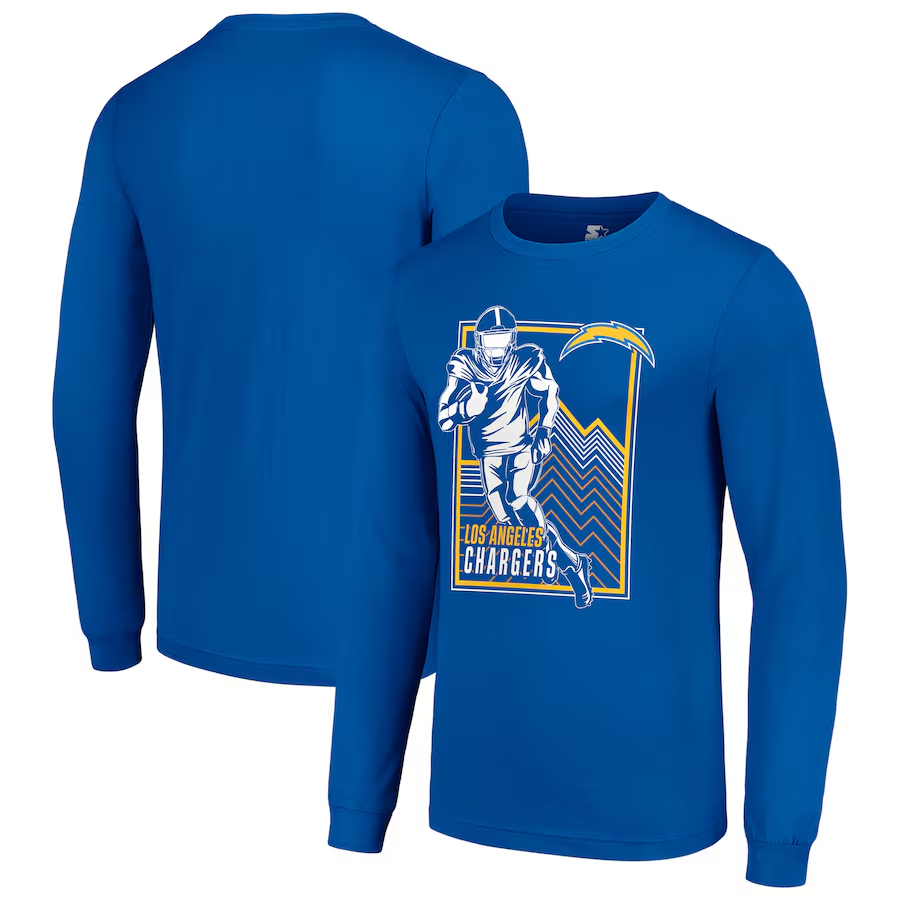 Men Los Angeles Chargers blue 2024 NFL Long sleeve T Shirts